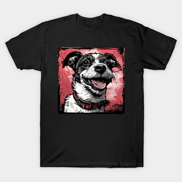 Retro Art Jack Russell Terrier Dog Lover T-Shirt by June Sixteen